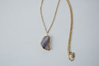 Reworked Purple agate slice chain