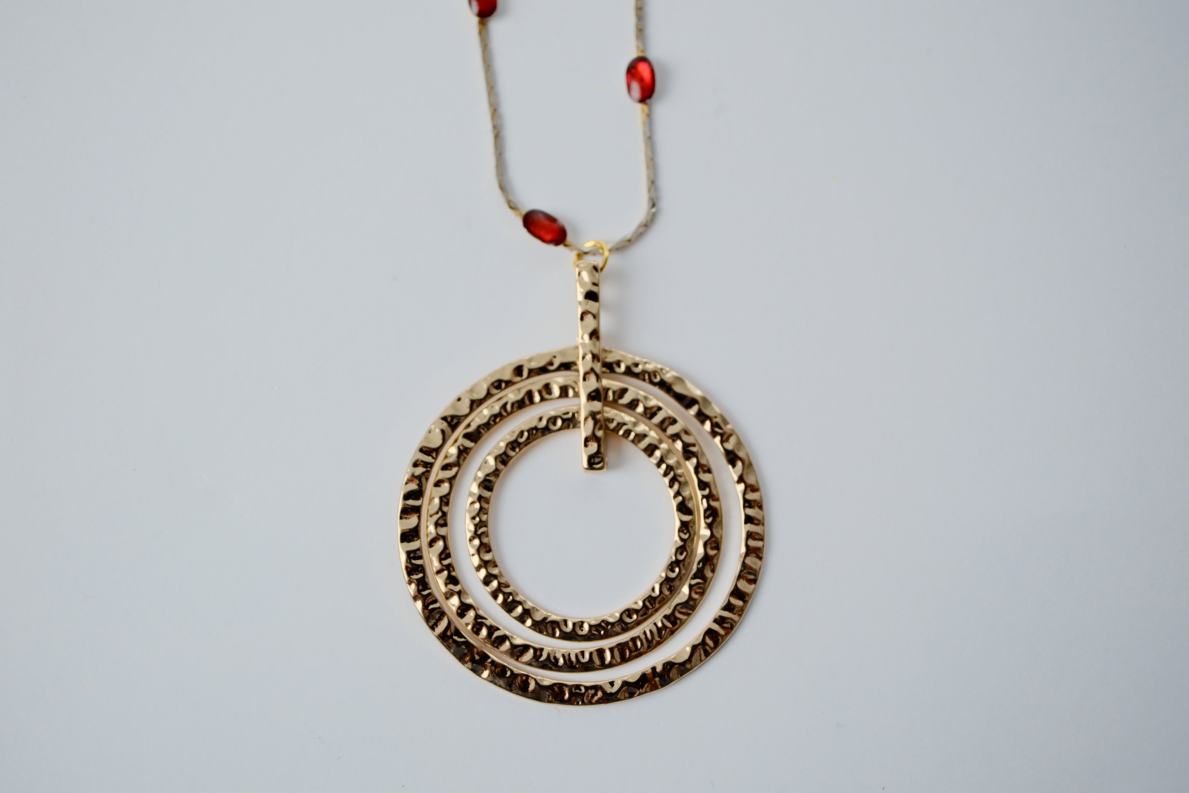 Reworked Hammered concentric circle chain