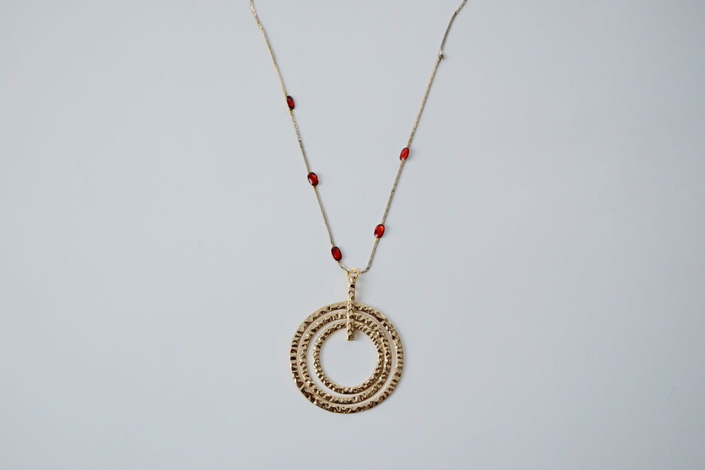 Reworked Hammered concentric circle chain