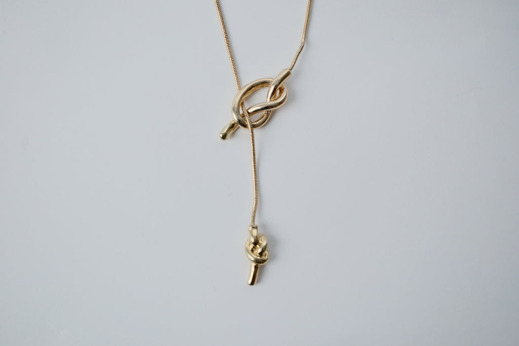 Vintage Lariat Knot Necklace