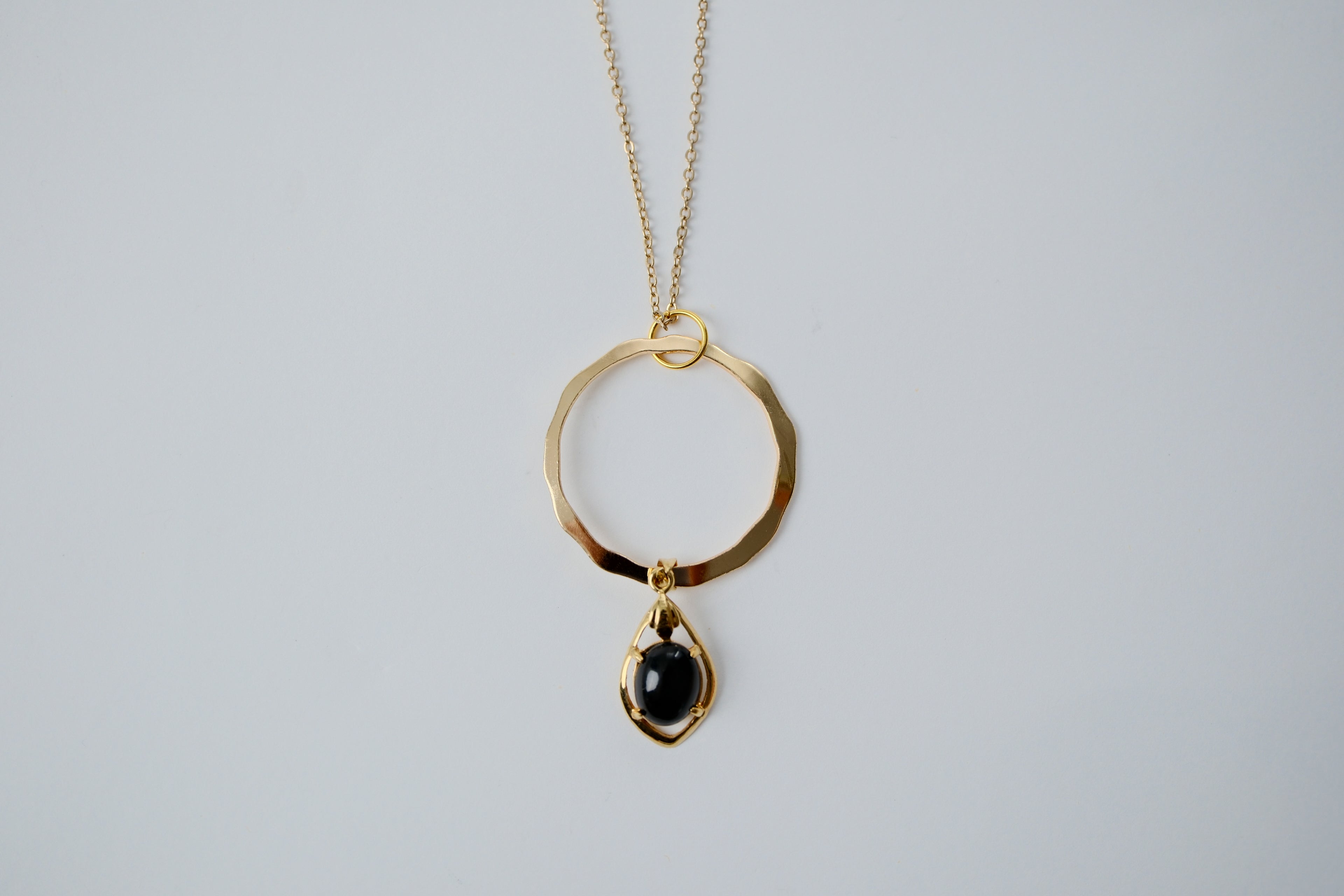 Reworked Tourmaline Black Stone chain
