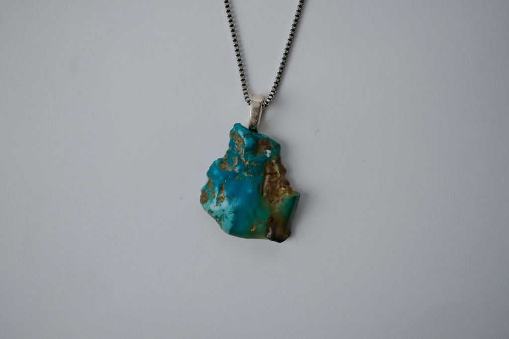 Reworked Raw Turquoise Stainless Steel chain