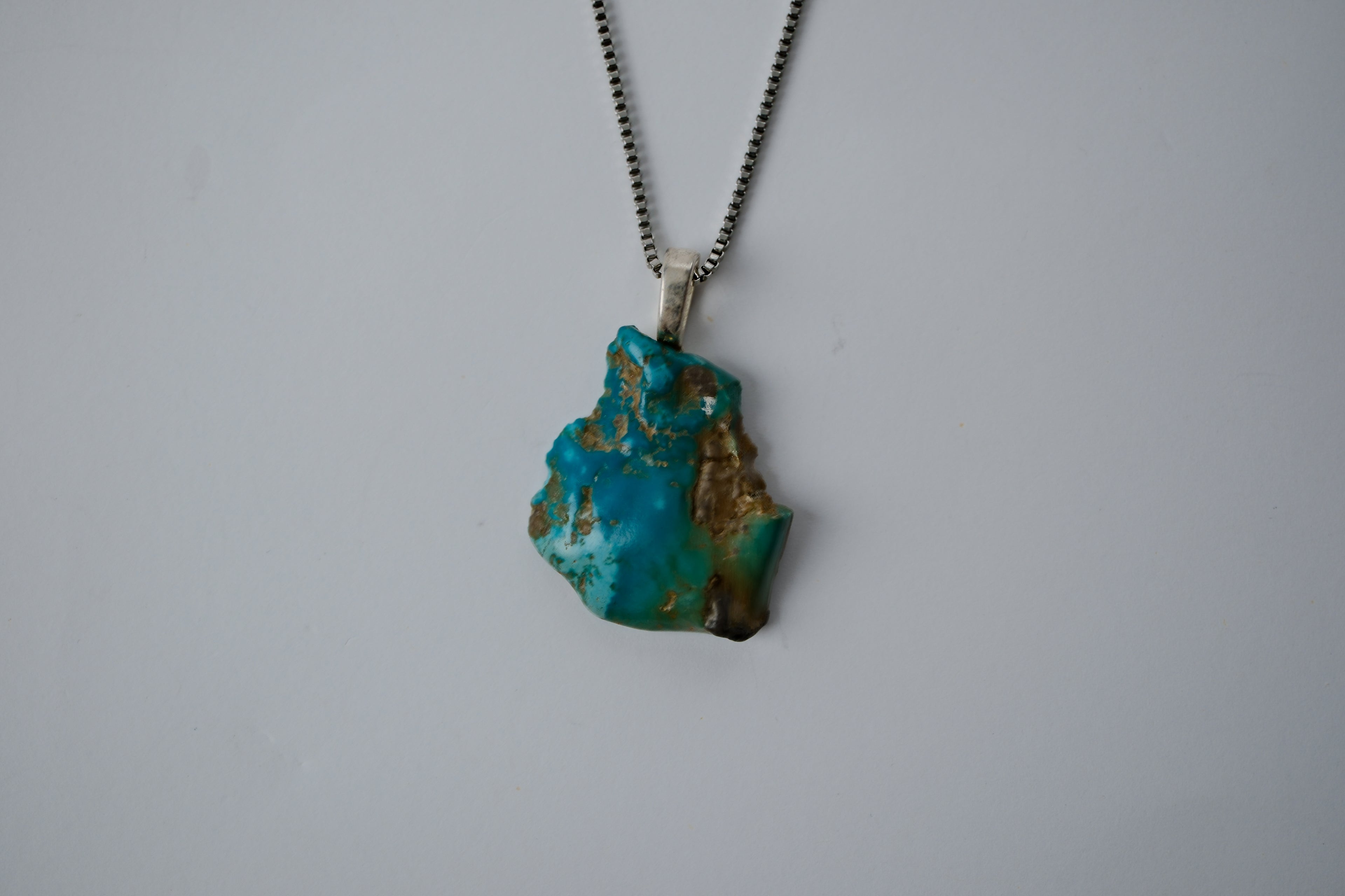 Reworked Raw Turquoise Stainless Steel chain