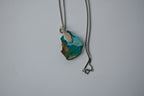 Reworked Raw Turquoise Stainless Steel chain