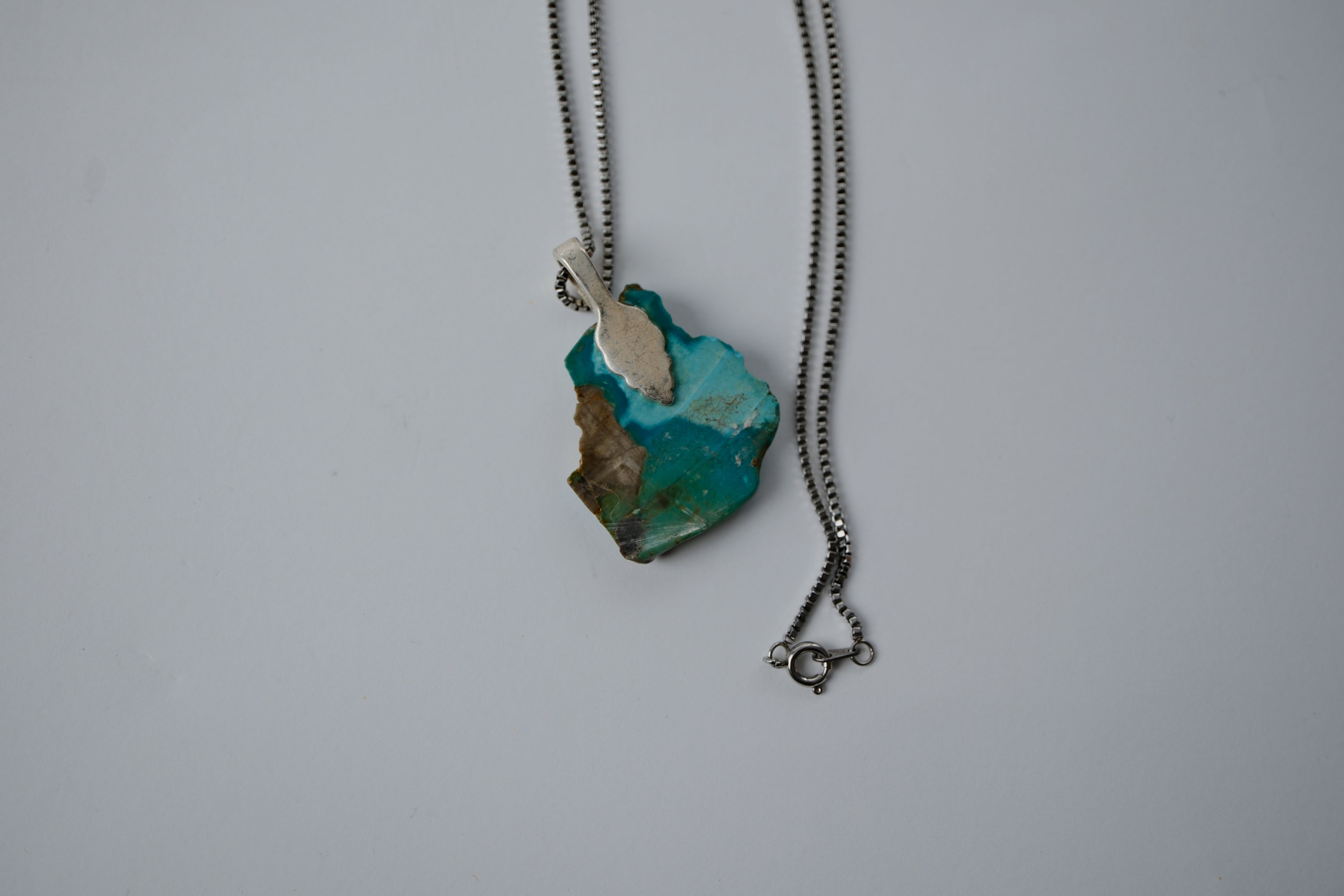 Reworked Raw Turquoise Stainless Steel chain