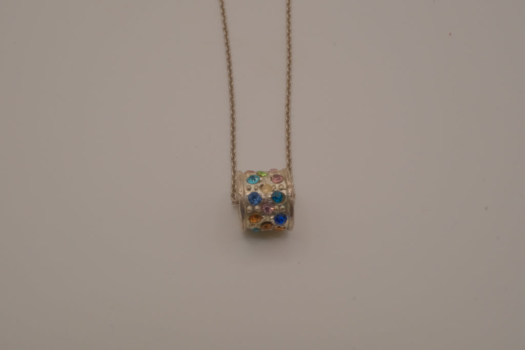 Tiffany &amp; Co. multi-color barrel pendant necklace
