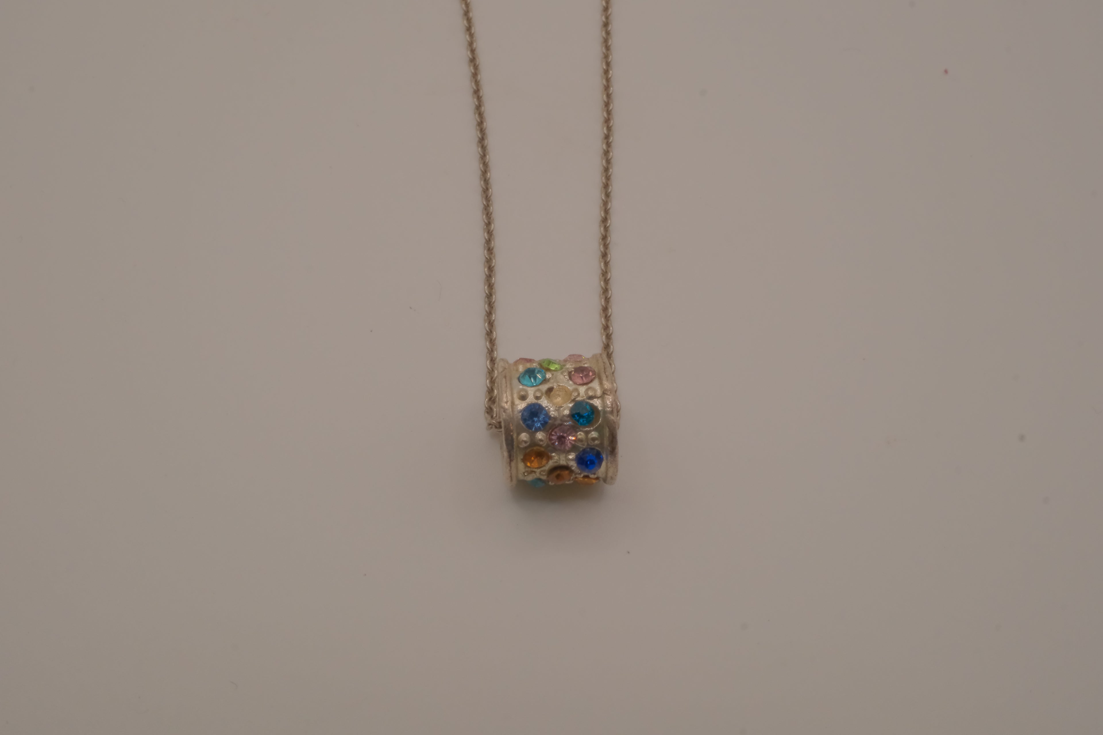 Tiffany &amp; Co. multi-color barrel pendant necklace