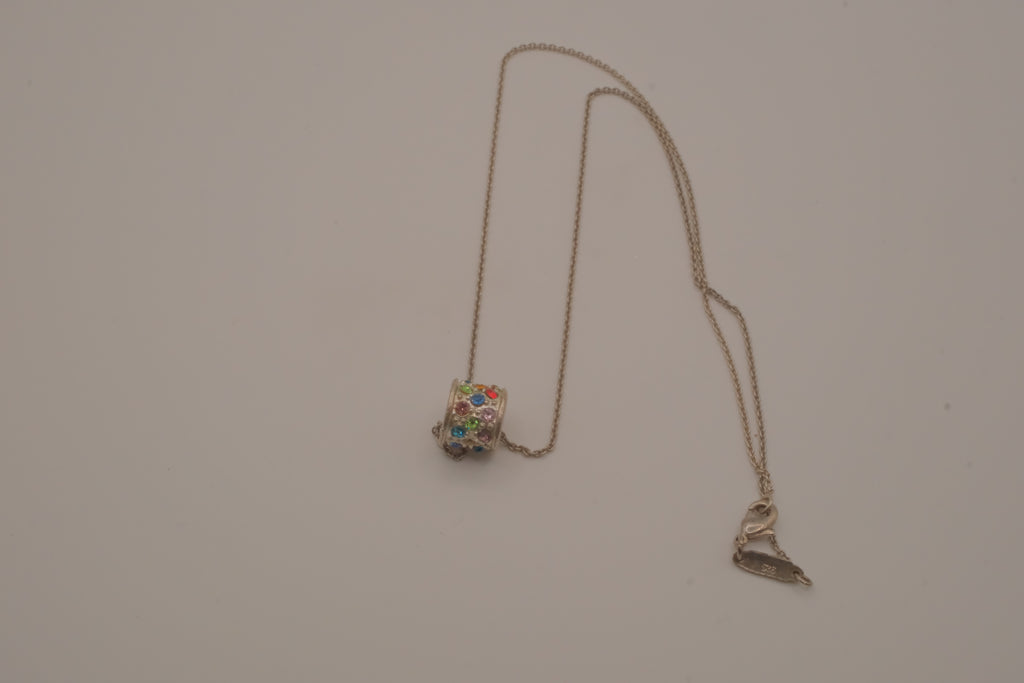Tiffany &amp; Co. multi-color barrel pendant necklace