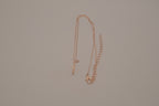 Rose gold vertical bar pendant necklace