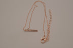 Rose gold vertical bar pendant necklace