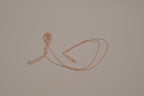 Rose gold vertical bar pendant necklace
