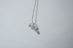Reworked Sterling Silver Flower Bow Necklace