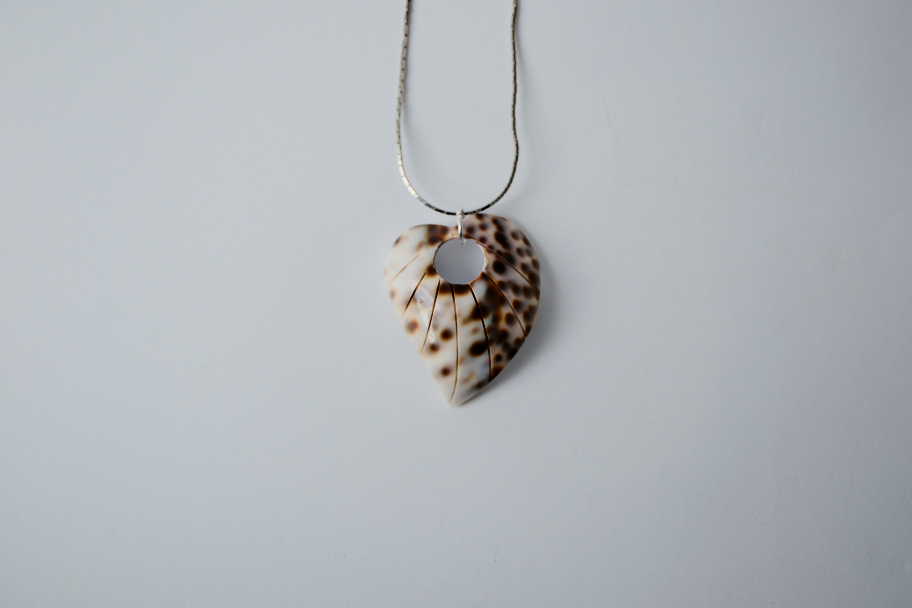 Vintage Cheetah Cowrie Sterling Silver Necklace