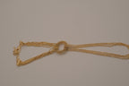 Gold multi-strand hand chain harness bracelet