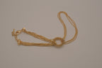 Gold multi-strand hand chain harness bracelet