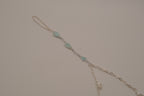 Larimar silver hand chain bracelet