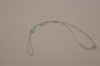 Larimar silver hand chain bracelet