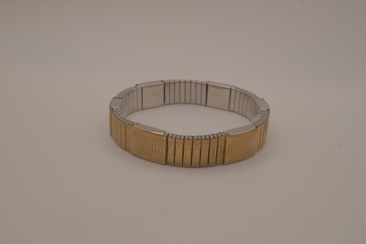 Aimanté two-tone magnetic expansion bracelet
