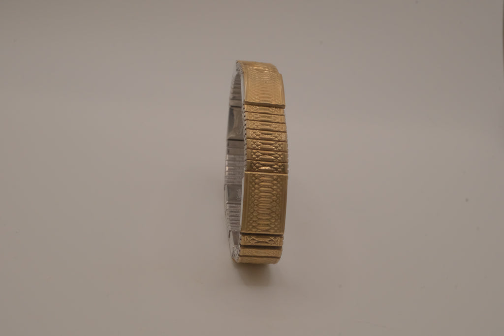 Aimanté two-tone magnetic expansion bracelet