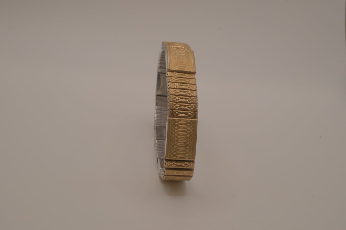 Aimanté two-tone magnetic expansion bracelet