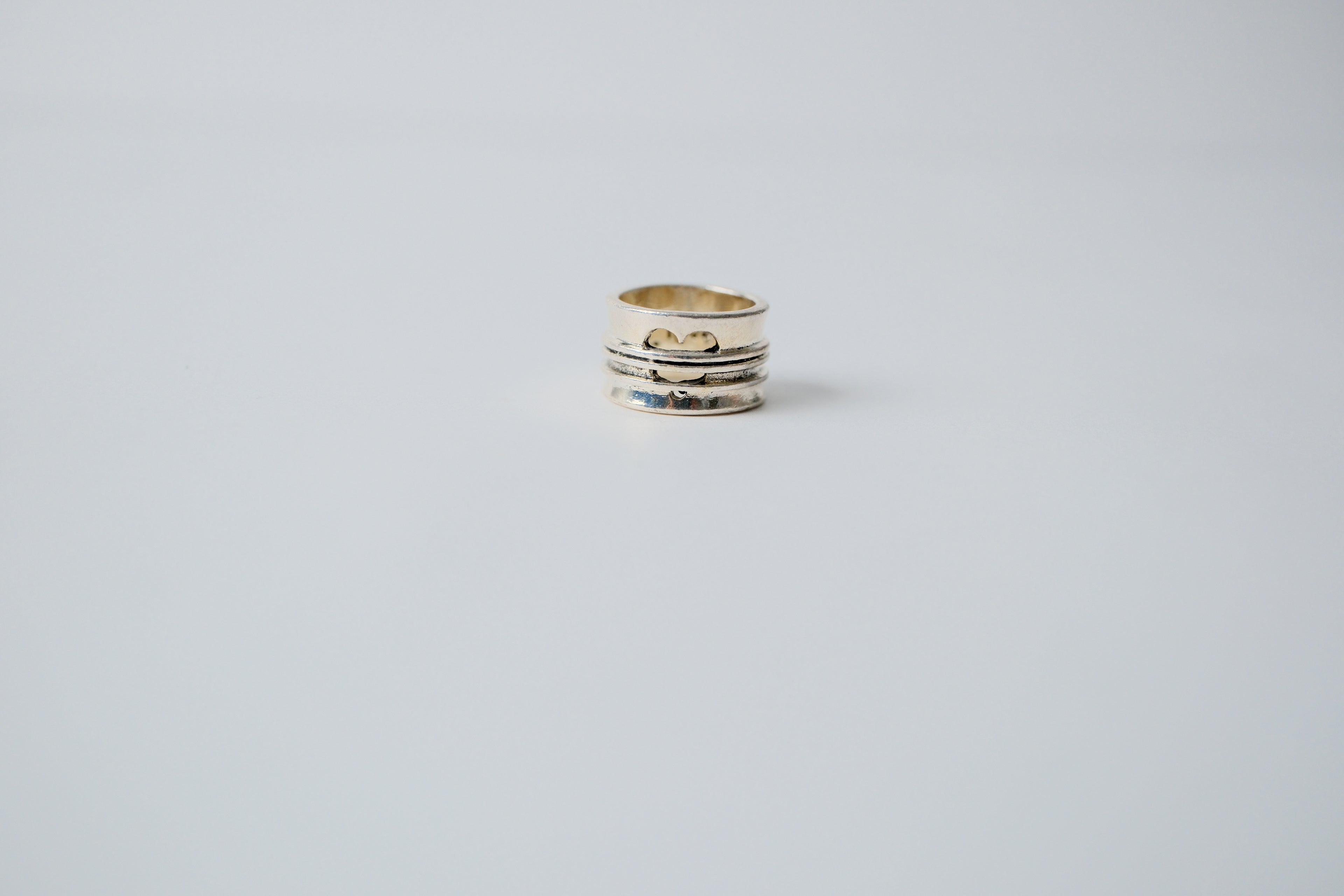 Vintage Sterling Silver Textured Love Ring