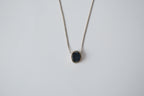 Vintage Blue Dainty Sterling Silver Necklace