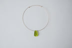 Vintage Sea Glass Silver Cuff Necklace