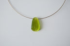 Vintage Sea Glass Silver Cuff Necklace