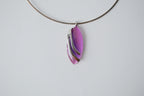 Vintage Purple Stone Silver Cuff Necklace