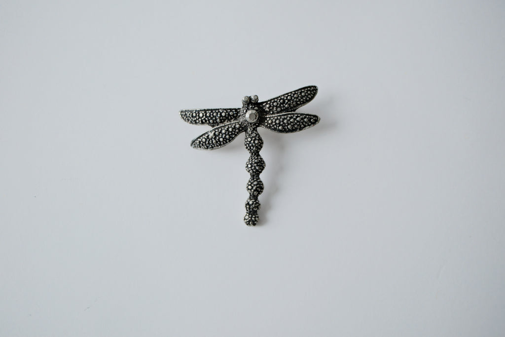 Vintage Seagull Pewter Dragonfly Brooch