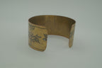 Vintage handcrafted brass cuff bracelet