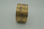 Vintage handcrafted brass cuff bracelet