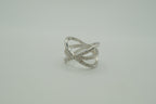 Multi-strand criss-cross statement ring