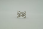 Multi-strand criss-cross statement ring
