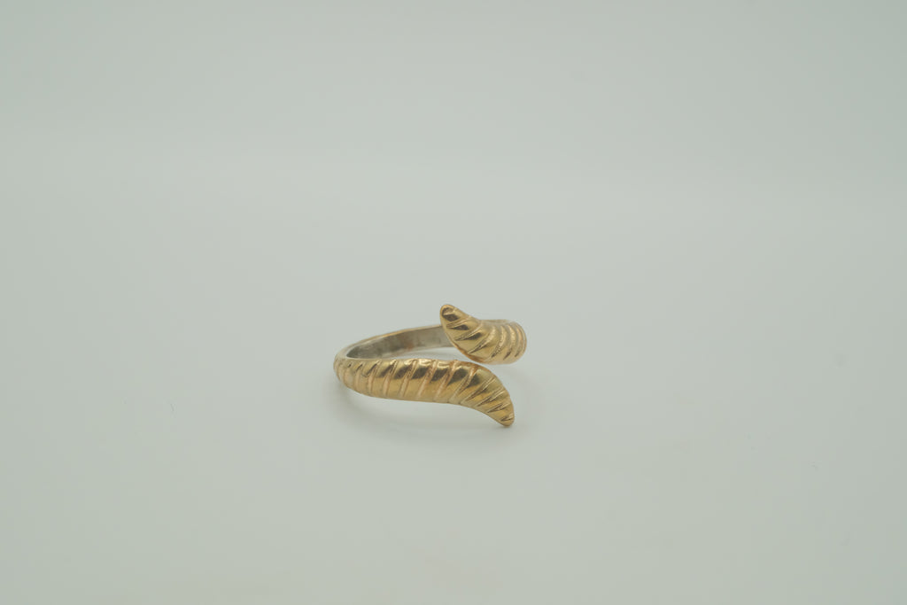 Gold tone snake ring