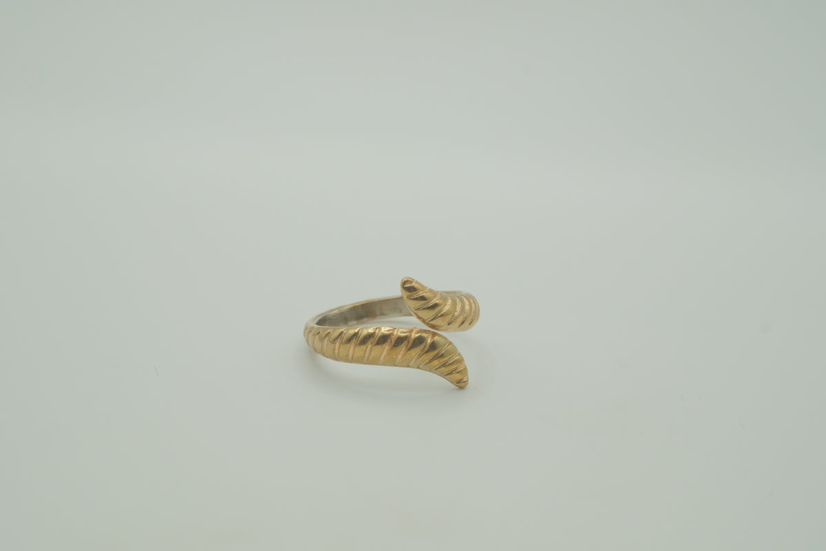 Gold tone snake ring