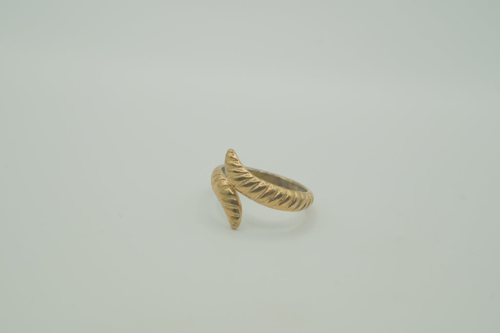 Gold tone snake ring