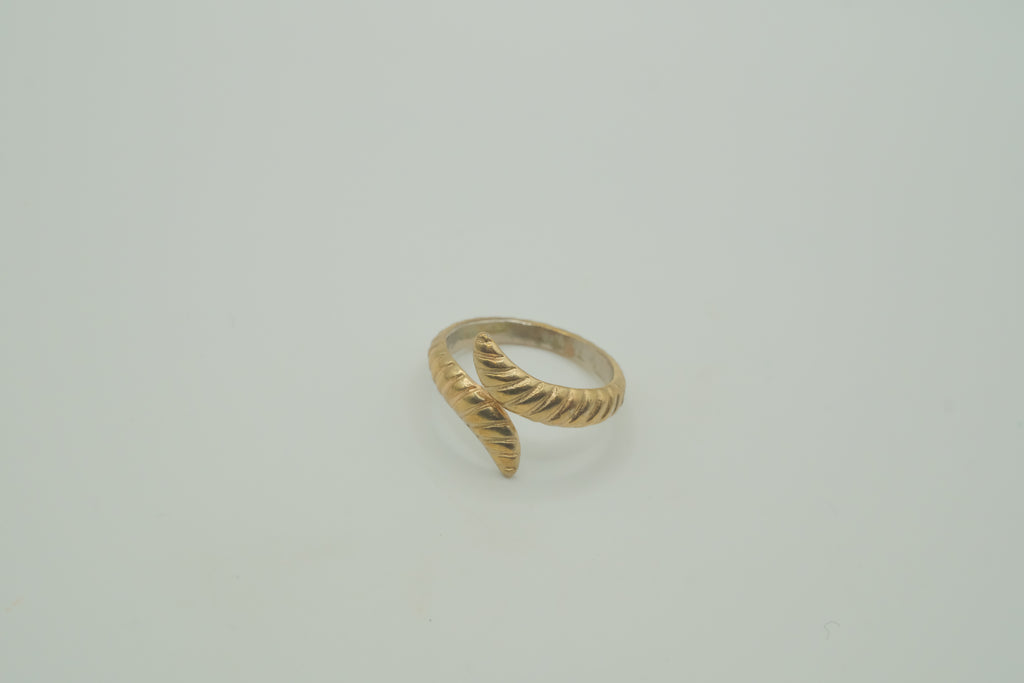 Gold tone snake ring