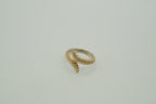 Gold tone snake ring