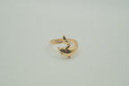 Vintage gold dolphin bypass ring