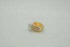 Multi-row channel-set solitaire ring