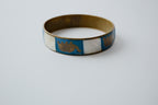 Vintage Brass Mother of Pearl Elephant Bangle