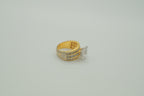 Multi-row channel-set solitaire ring