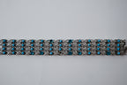 Mesh-style bracelet with turquoise-like accents&nbsp;