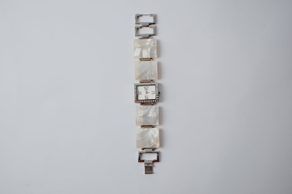 Vintage White natural stone Watch