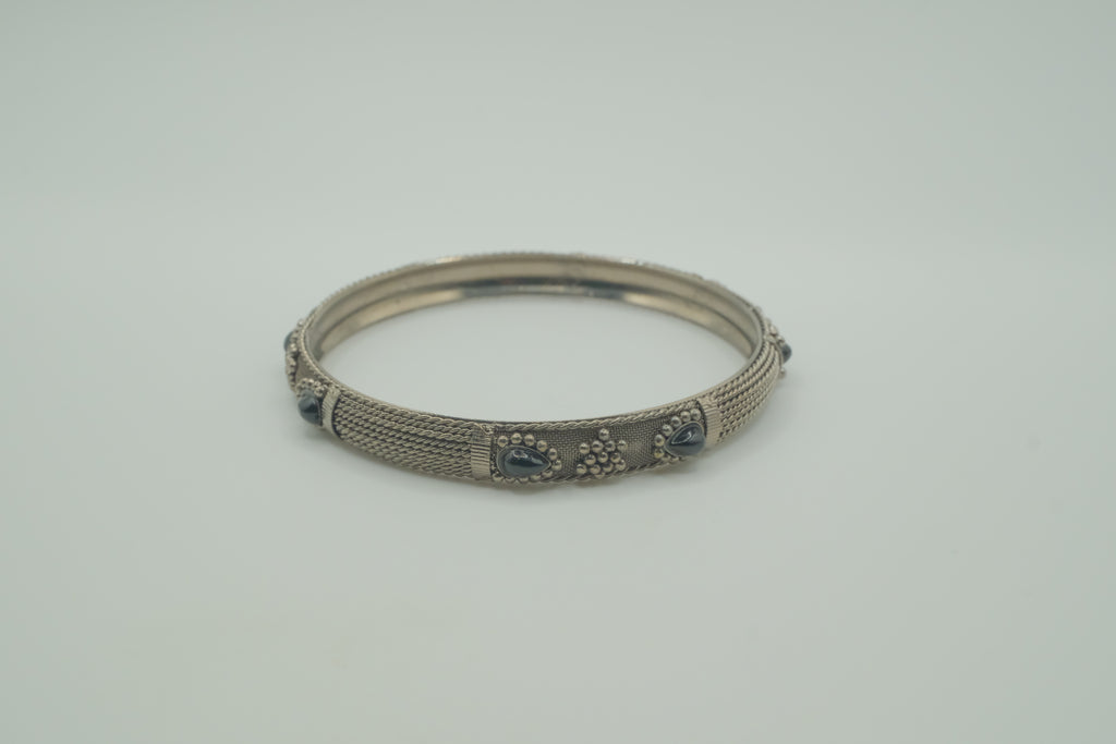 Vintage Rope design hinged bangle bracelet