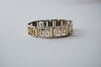 Two-tone Greek key pattern bracelet