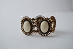 Chunky White Thermoset stretchy Bracelet