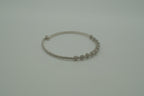 Silver stardust beaded memory wire cuff bracelet&nbsp;