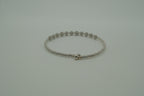 Silver stardust beaded memory wire cuff bracelet&nbsp;